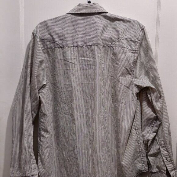 Drill Clothing Co. Women's Striped Shirt L/S Medium Cotton White & Black - Picture 12 of 12